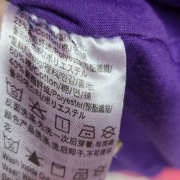 Girls Cute Pink & Purple Pullover Sequined Sweatshirt Bubble Hem 130cm/8-10 - Picture 5 of 6